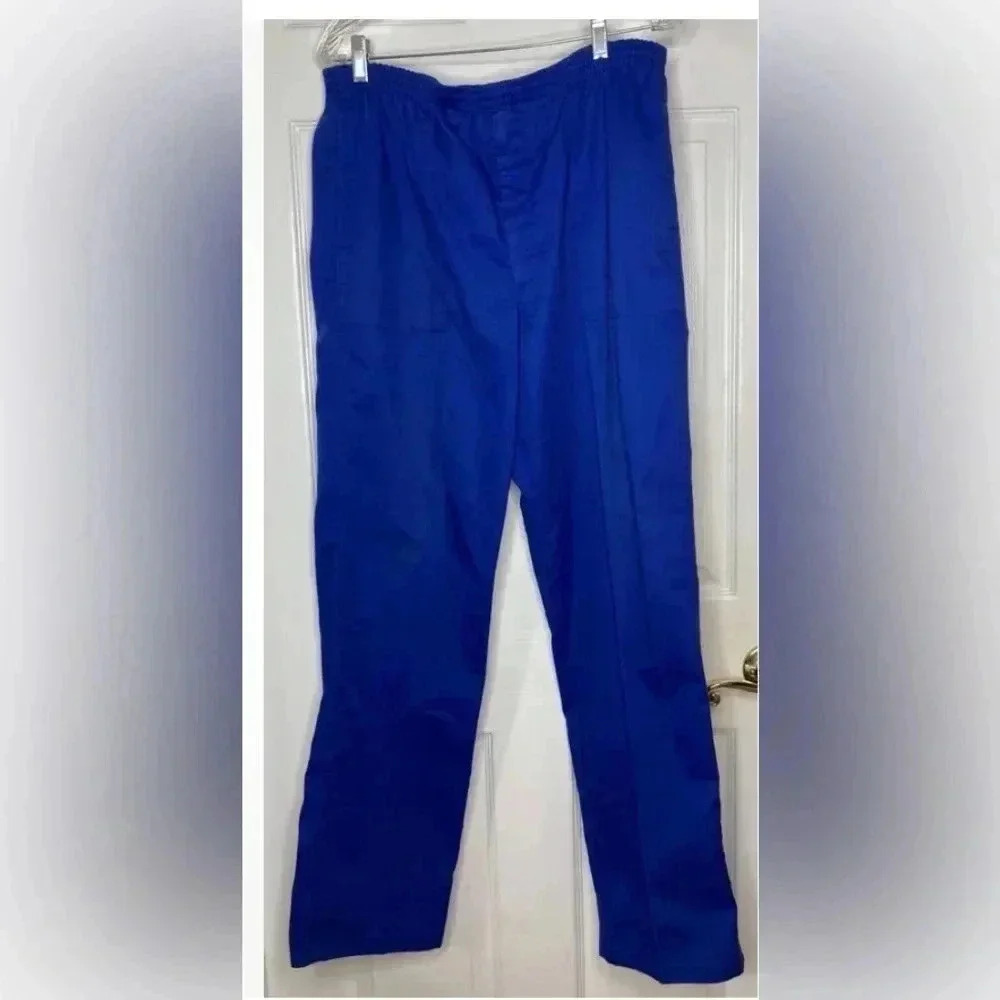 Vintage 1980’s Men LEVI’S Blue Polyester Cotton Pull On Pants Sz Large EUC USA